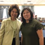 Congresswoman Grace Meng during meeting on Capitol Hill with U.S. Transportation Secretary Elaine Chao.